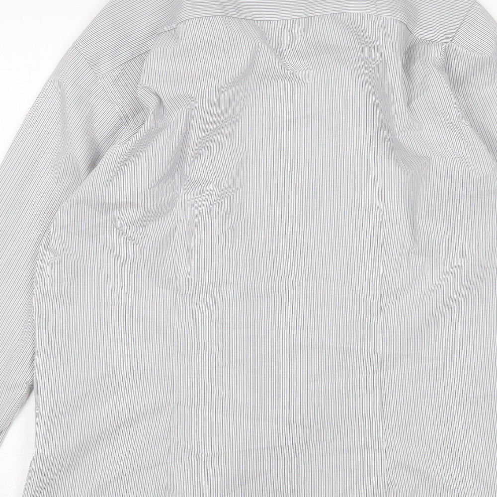 Cedar Wood State Mens Multicoloured Striped Cotton  Dress Shirt Size 15.5 Collared