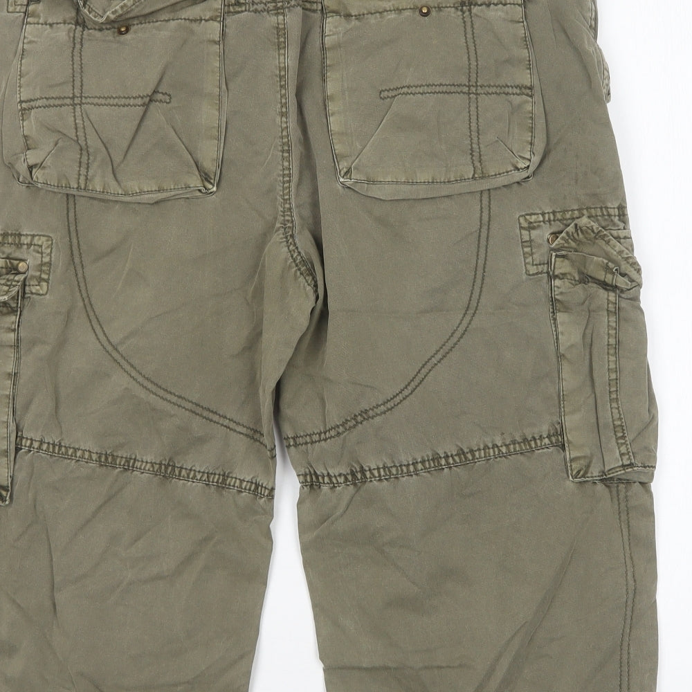 Burton Mens Green  Cotton Cargo Shorts Size 36 L16 in Regular
