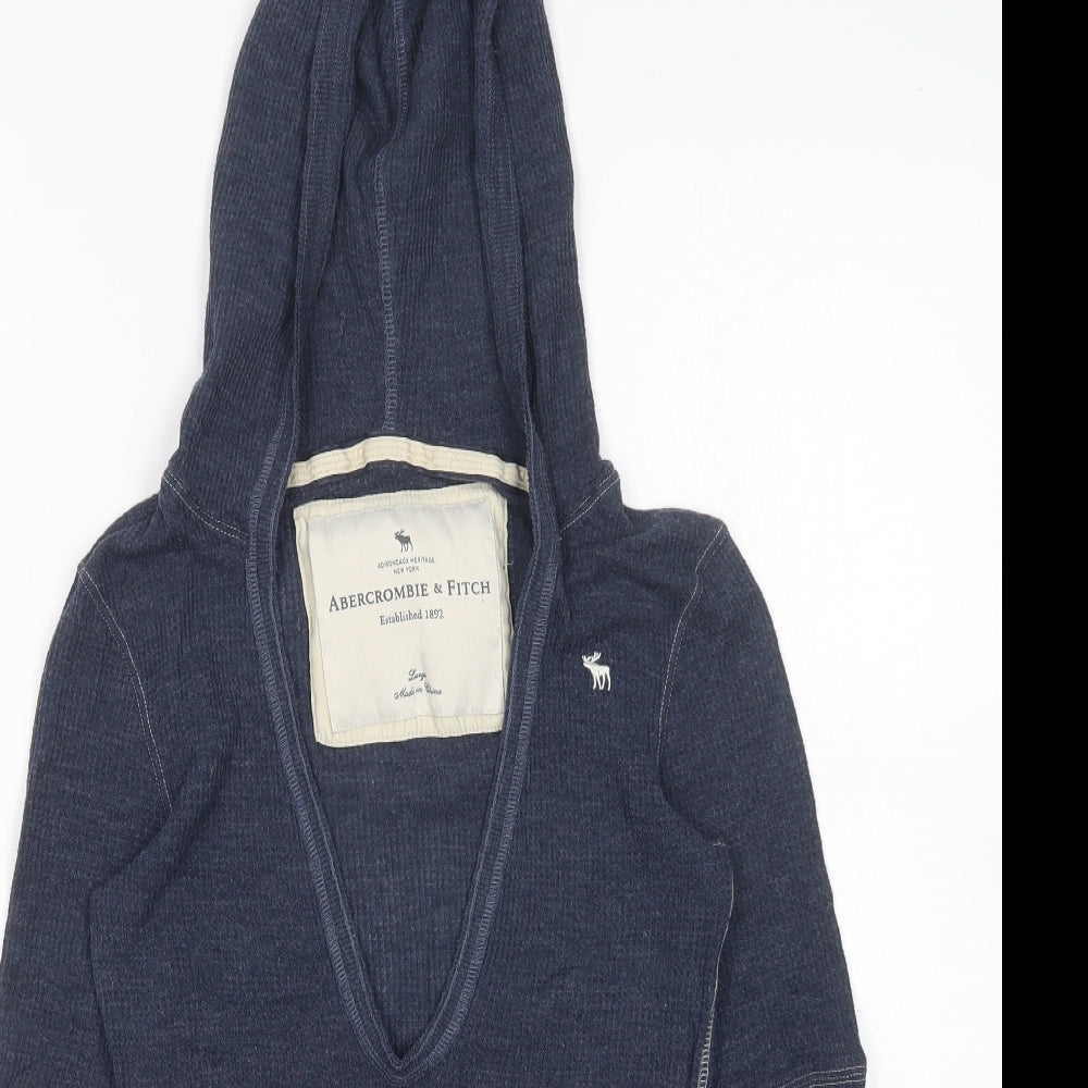 Abercrombie & Fitch Womens Blue  Cotton Pullover Hoodie Size L