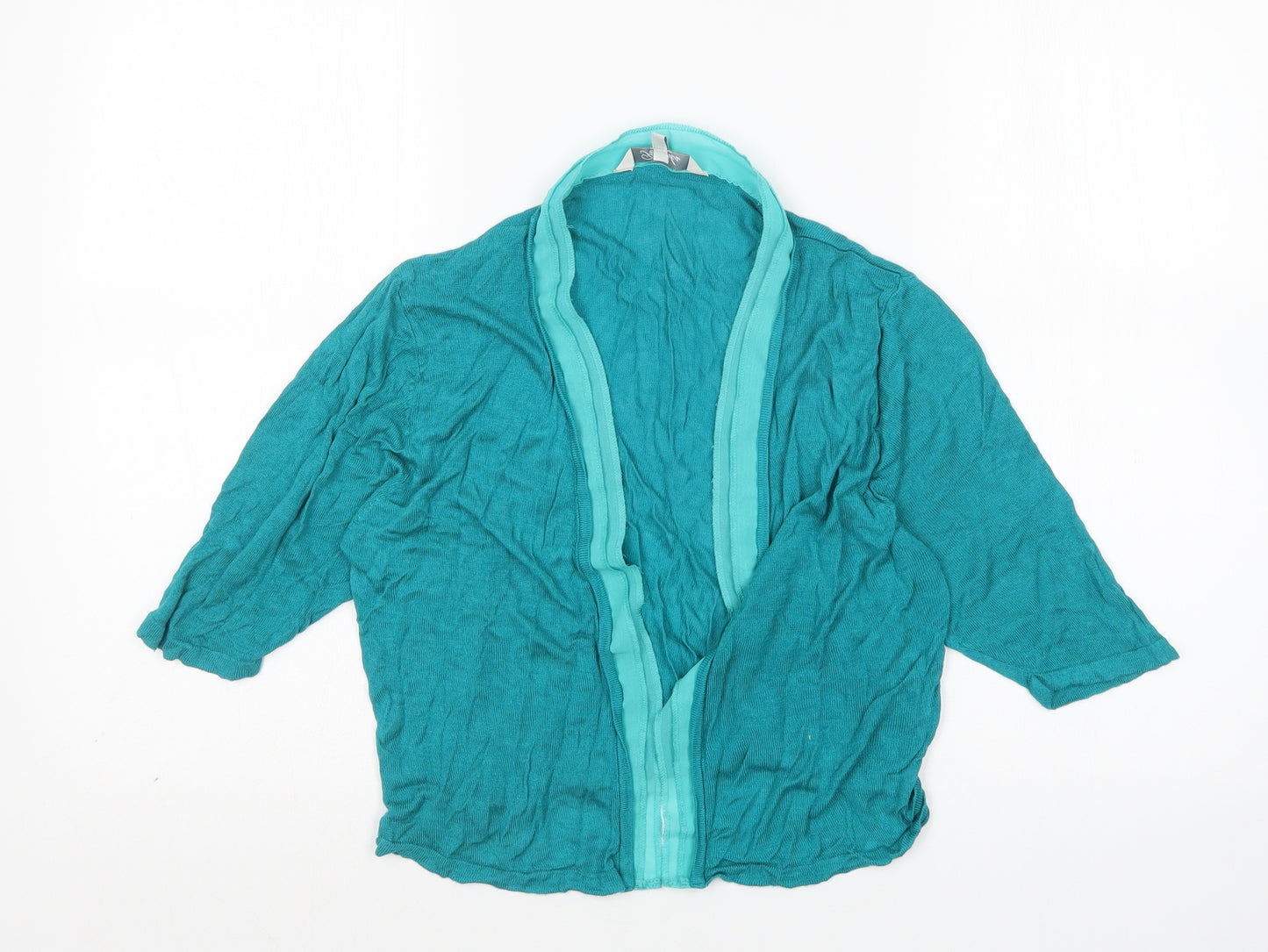 Peacocks Womens Green V-Neck   Cardigan Jumper Size 12