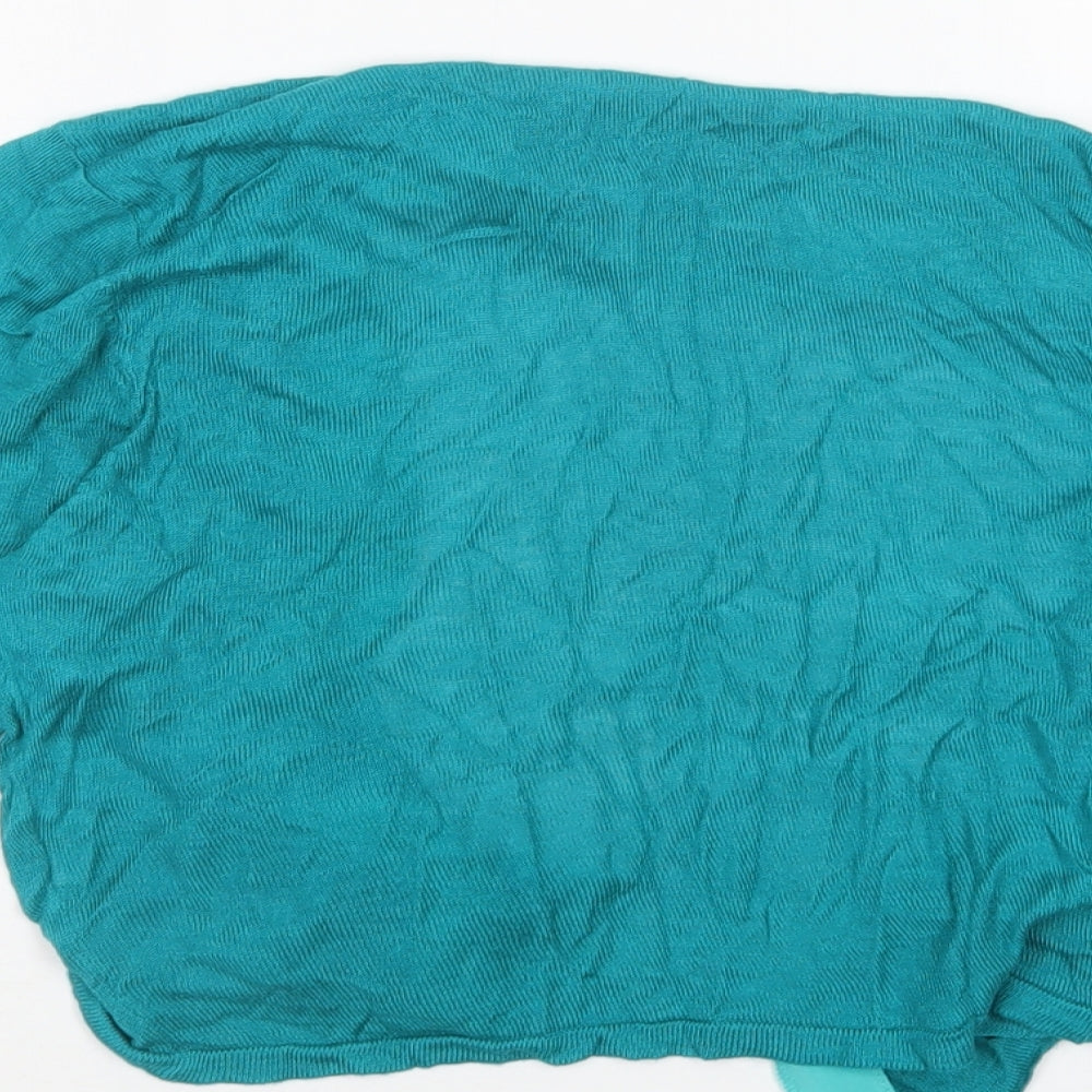 Peacocks Womens Green V-Neck   Cardigan Jumper Size 12
