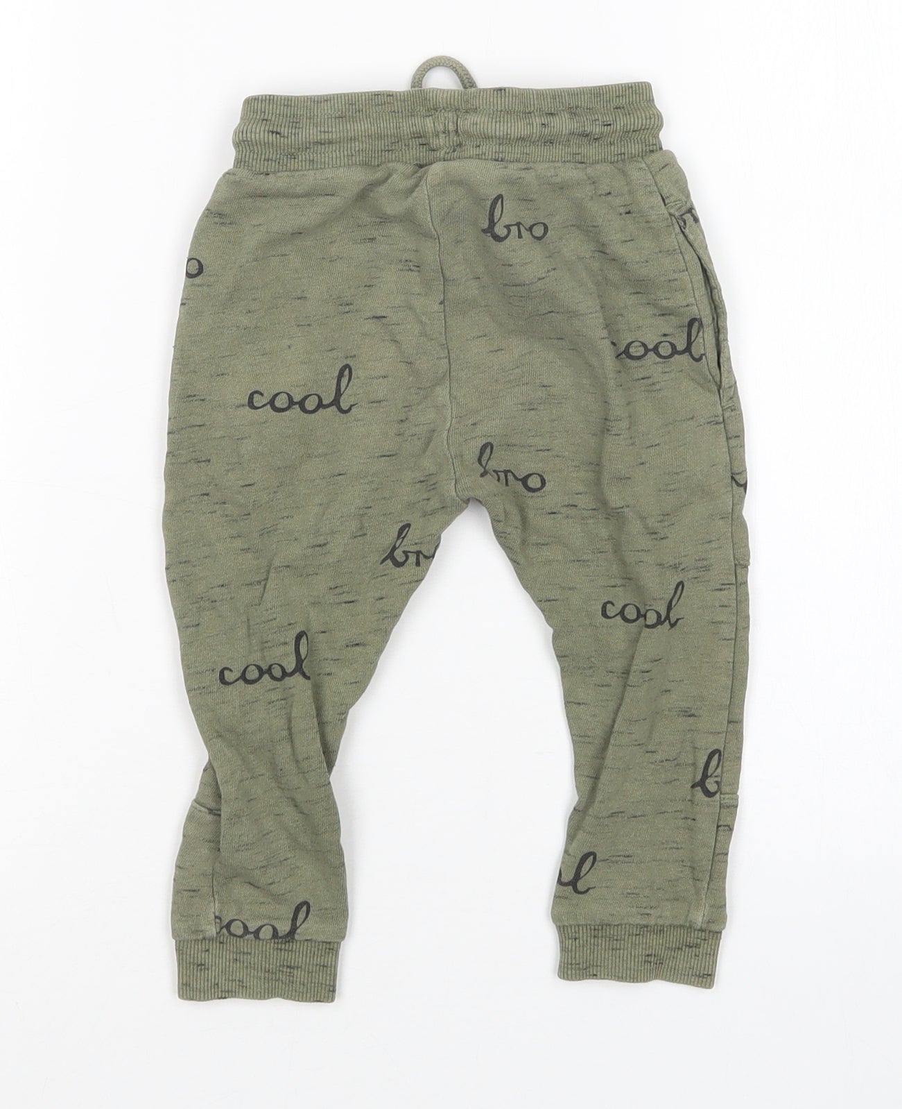 George Boys Green  Cotton Sweatpants Trousers Size 18-24 Months