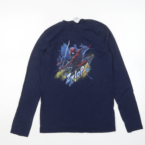 United Colors of Benetton Boys Blue  Cotton  Pyjama Top Size 13-14 Years   - Spiderman