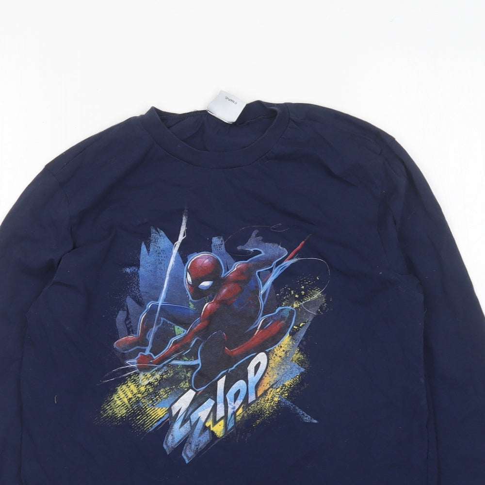 United Colors of Benetton Boys Blue  Cotton  Pyjama Top Size 13-14 Years   - Spiderman