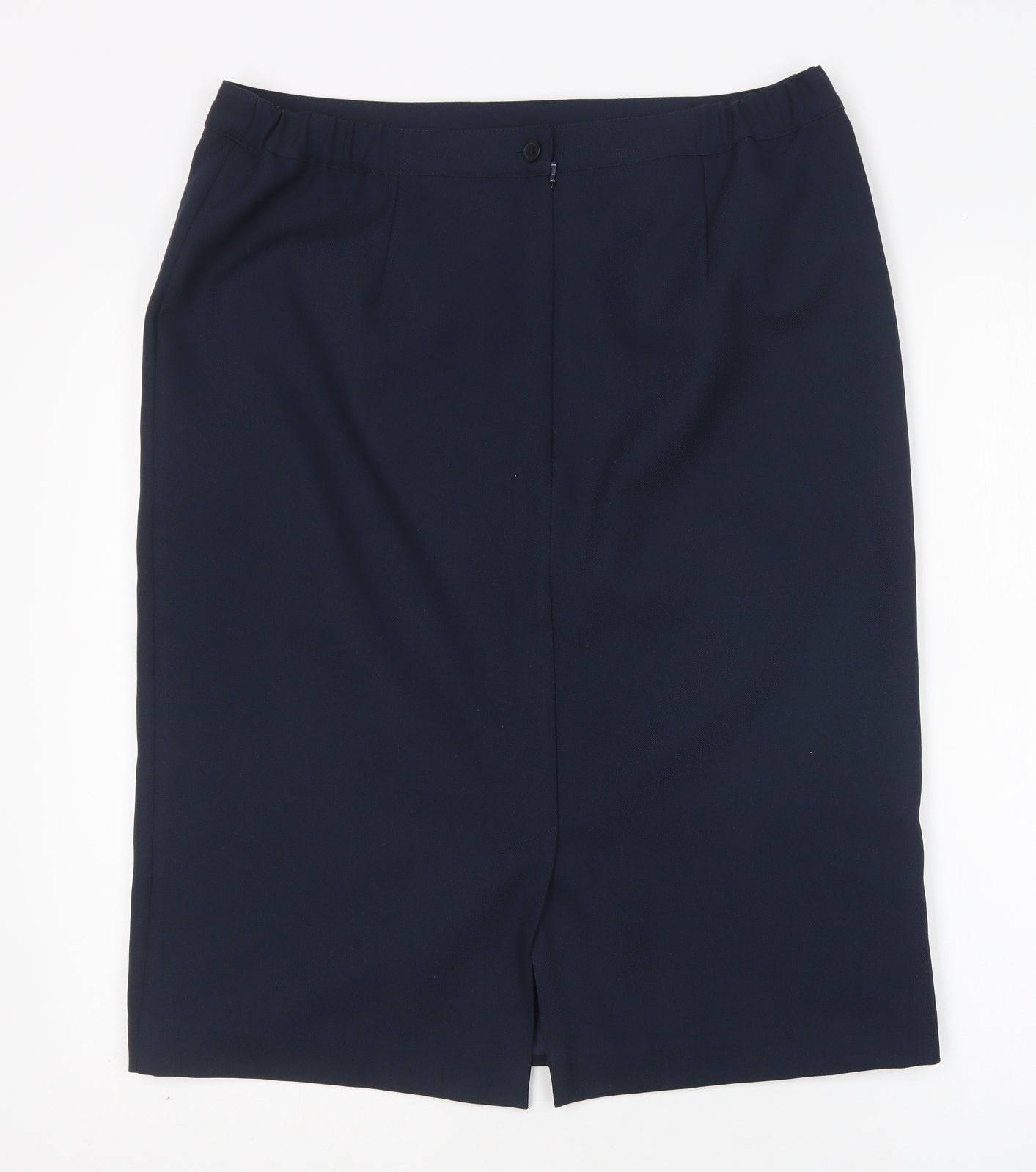 Damart Womens Blue  Polyester Straight & Pencil Skirt Size 16