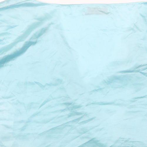 Urban Outfitters Womens Blue  Polyester Wrap Blouse Size L V-Neck