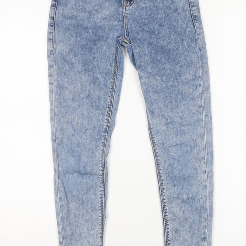 Topshop Womens Blue  Cotton Skinny Jeans Size 26 in L27 in Regular