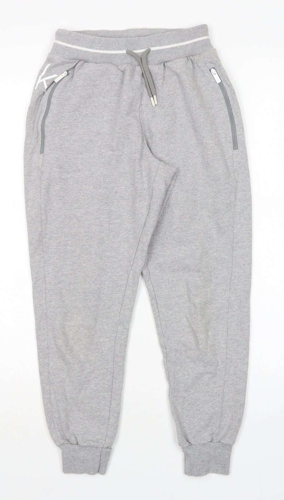 Calvin Klein Womens Grey  Cotton Sweatpants Trousers Size 8 L23 in Regular