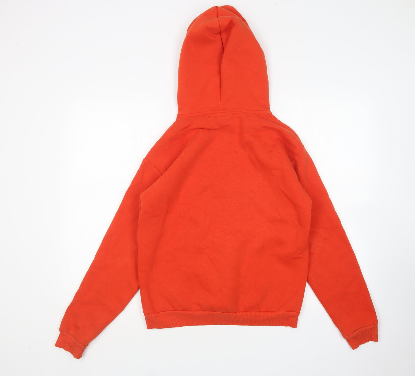 Topshop Womens Orange  Cotton Pullover Hoodie Size 6