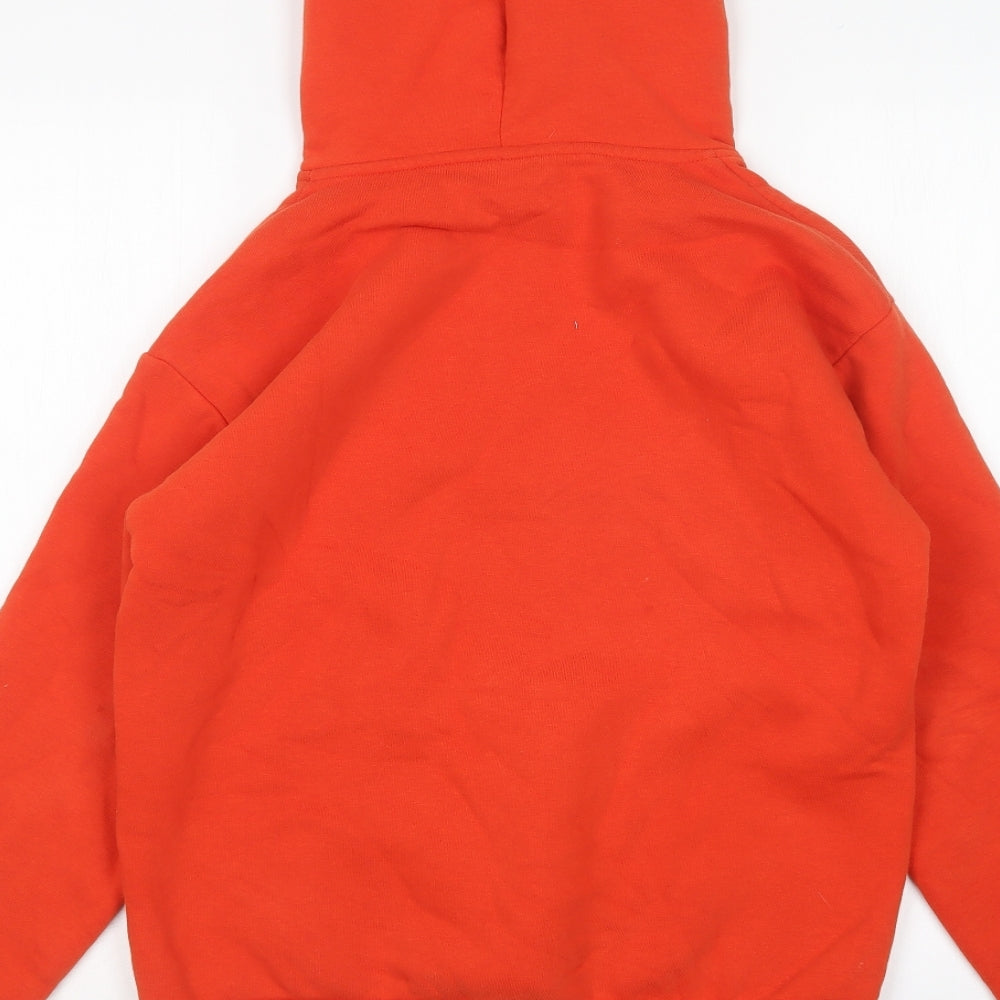 Topshop Womens Orange  Cotton Pullover Hoodie Size 6