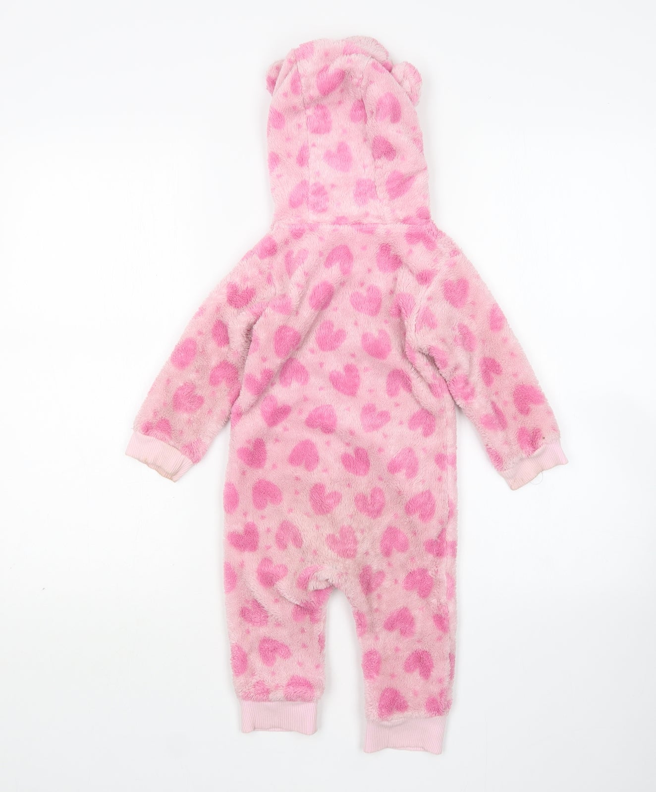 Preworn Girls Pink  Polyester  One Piece Size 12-18 Months