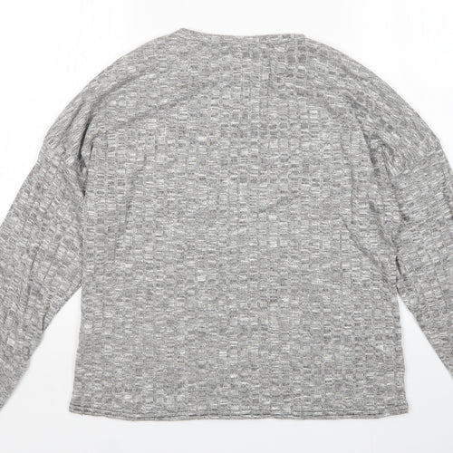 Nasty Gal Womens Grey Round Neck  Polyester Pullover Jumper Size L