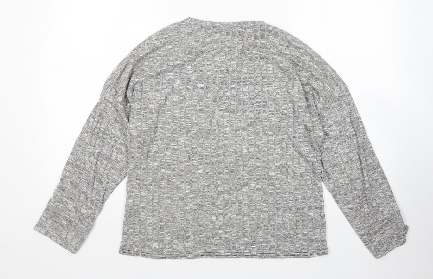 Nasty Gal Womens Grey Round Neck  Polyester Pullover Jumper Size L