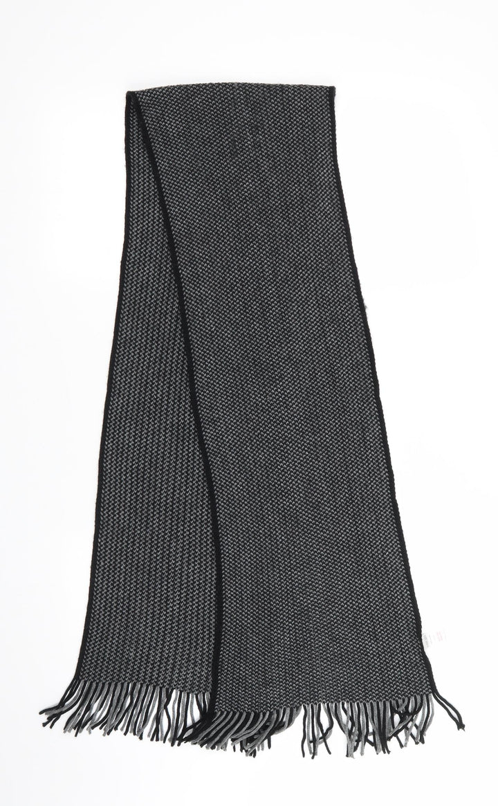 Esquire Grey Geometric Acrylic Scarf One Size - Black & Grey Mix