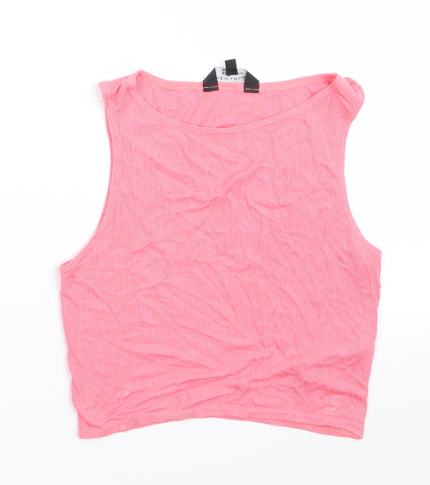 New Look 915 Generation Girls Pink  Polyester Basic Tank Size 12-13 Years Crew Neck  - Peach in Colour