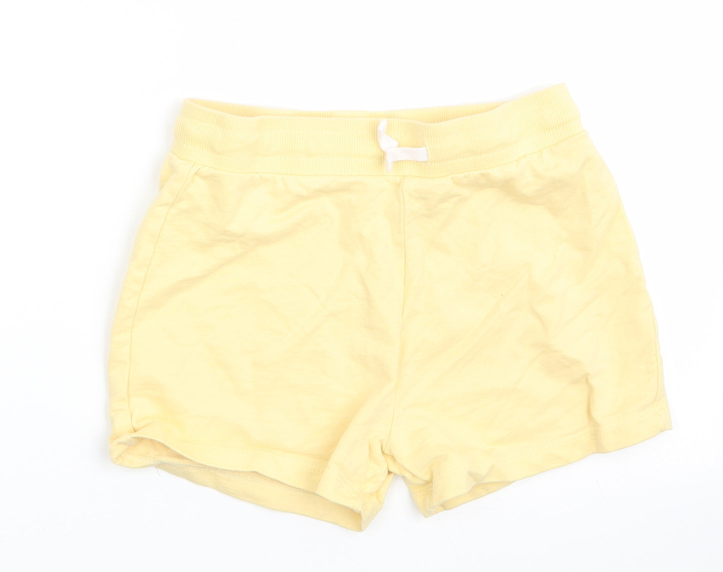 George Girls Yellow  Cotton Sweat Shorts Size 9-10 Years  Regular