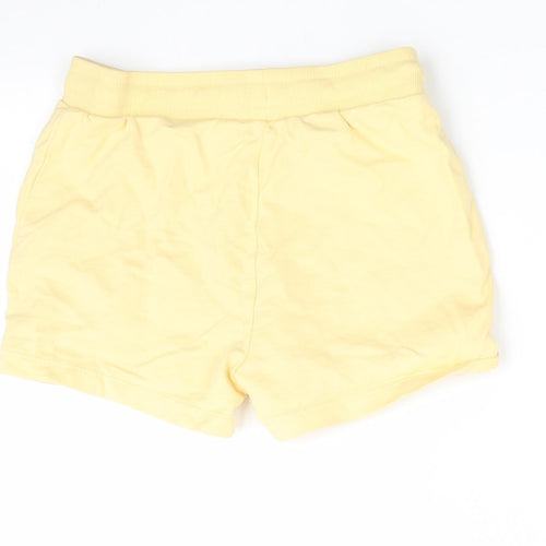 George Girls Yellow  Cotton Sweat Shorts Size 9-10 Years  Regular