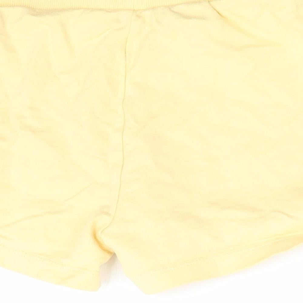George Girls Yellow  Cotton Sweat Shorts Size 9-10 Years  Regular