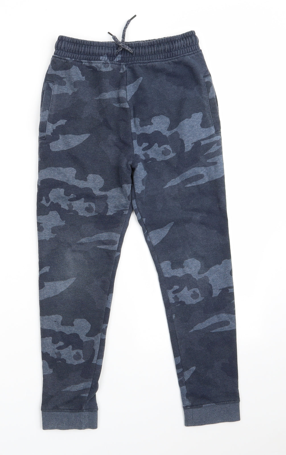 NEXT Boys Blue Camouflage Cotton Sweatpants Trousers Size 9 Years  Regular  - Skinny