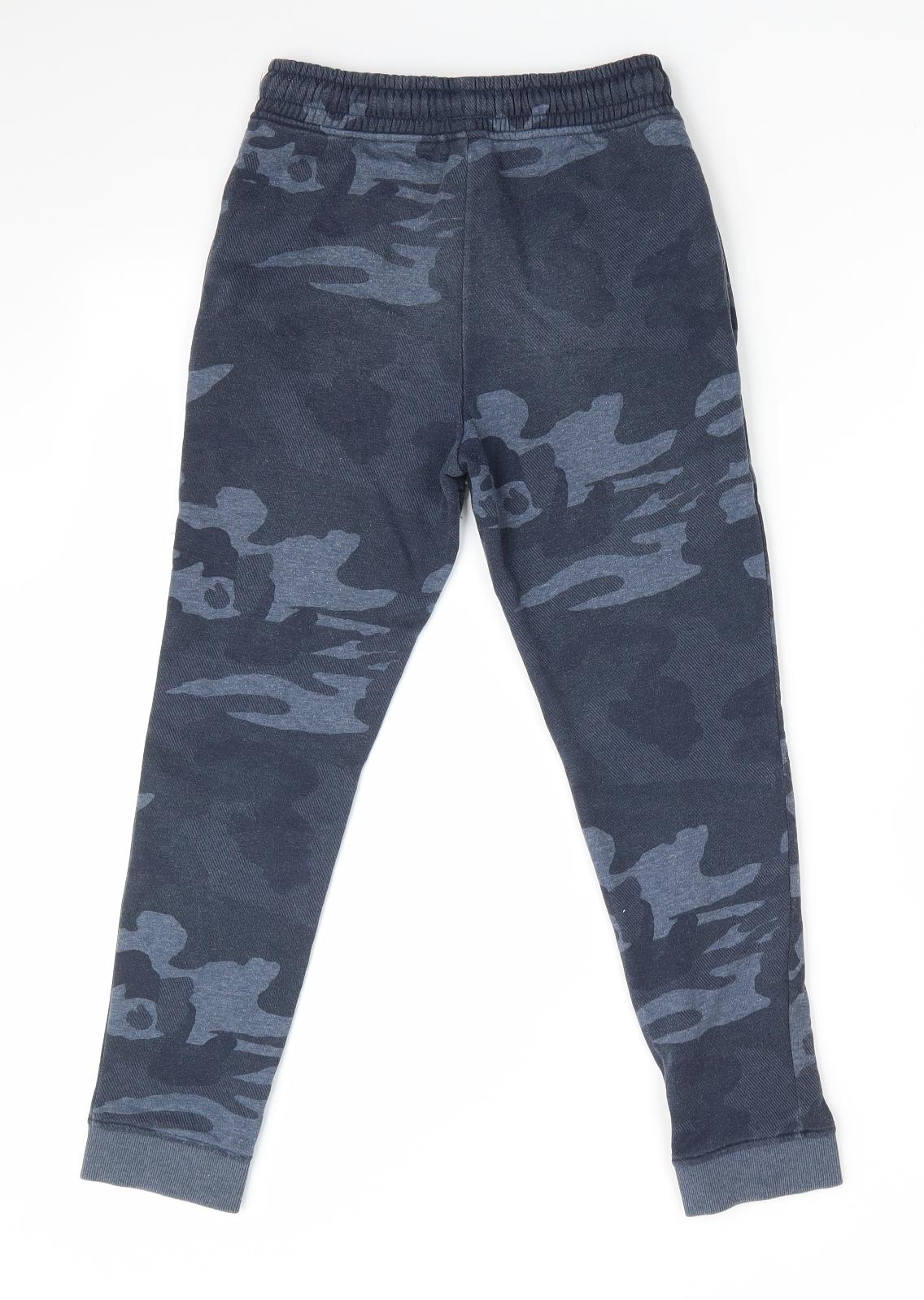 NEXT Boys Blue Camouflage Cotton Sweatpants Trousers Size 9 Years  Regular  - Skinny
