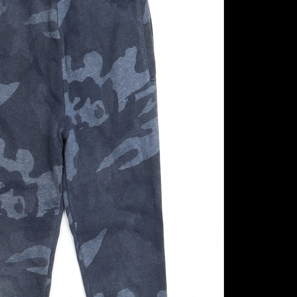 NEXT Boys Blue Camouflage Cotton Sweatpants Trousers Size 9 Years  Regular  - Skinny