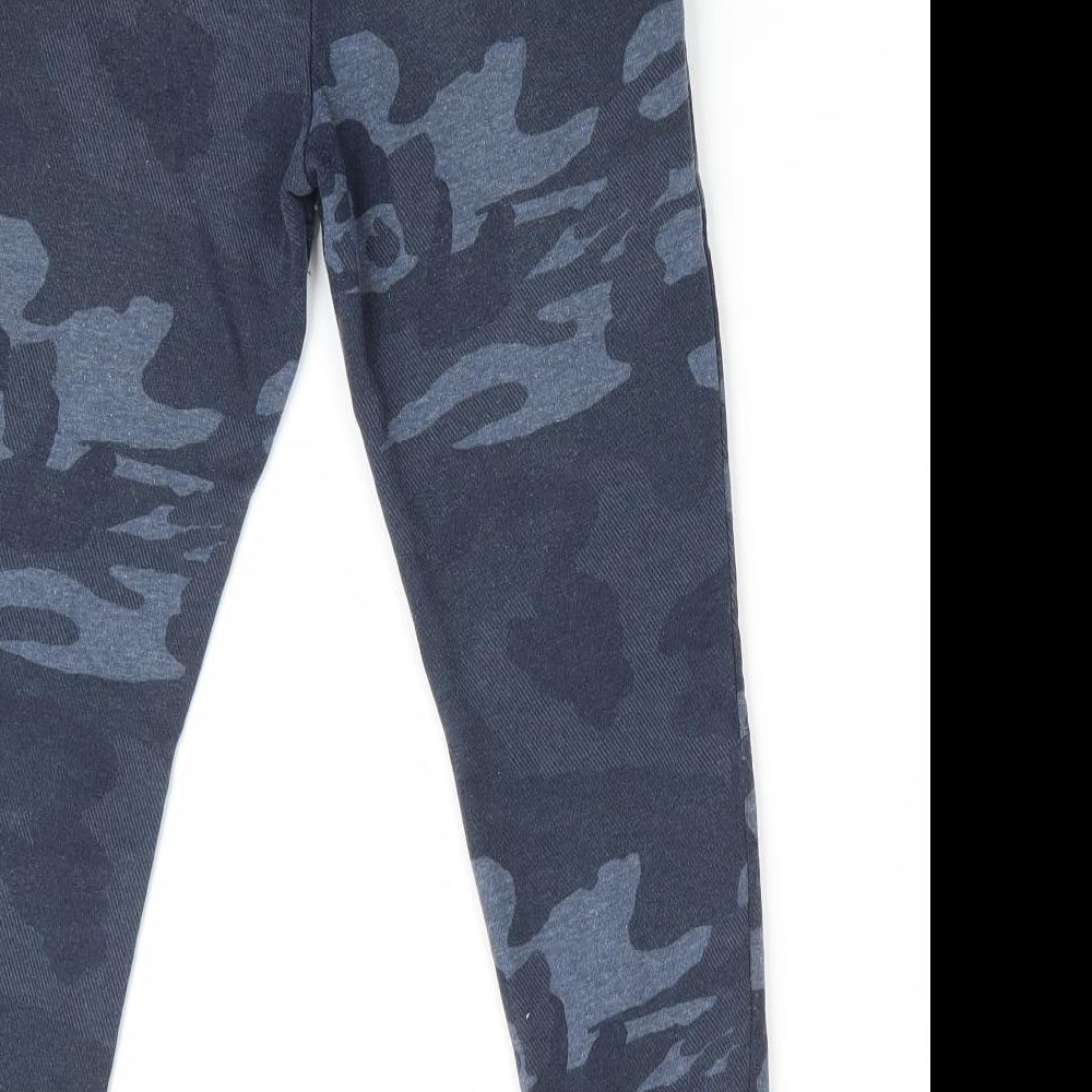NEXT Boys Blue Camouflage Cotton Sweatpants Trousers Size 9 Years  Regular  - Skinny