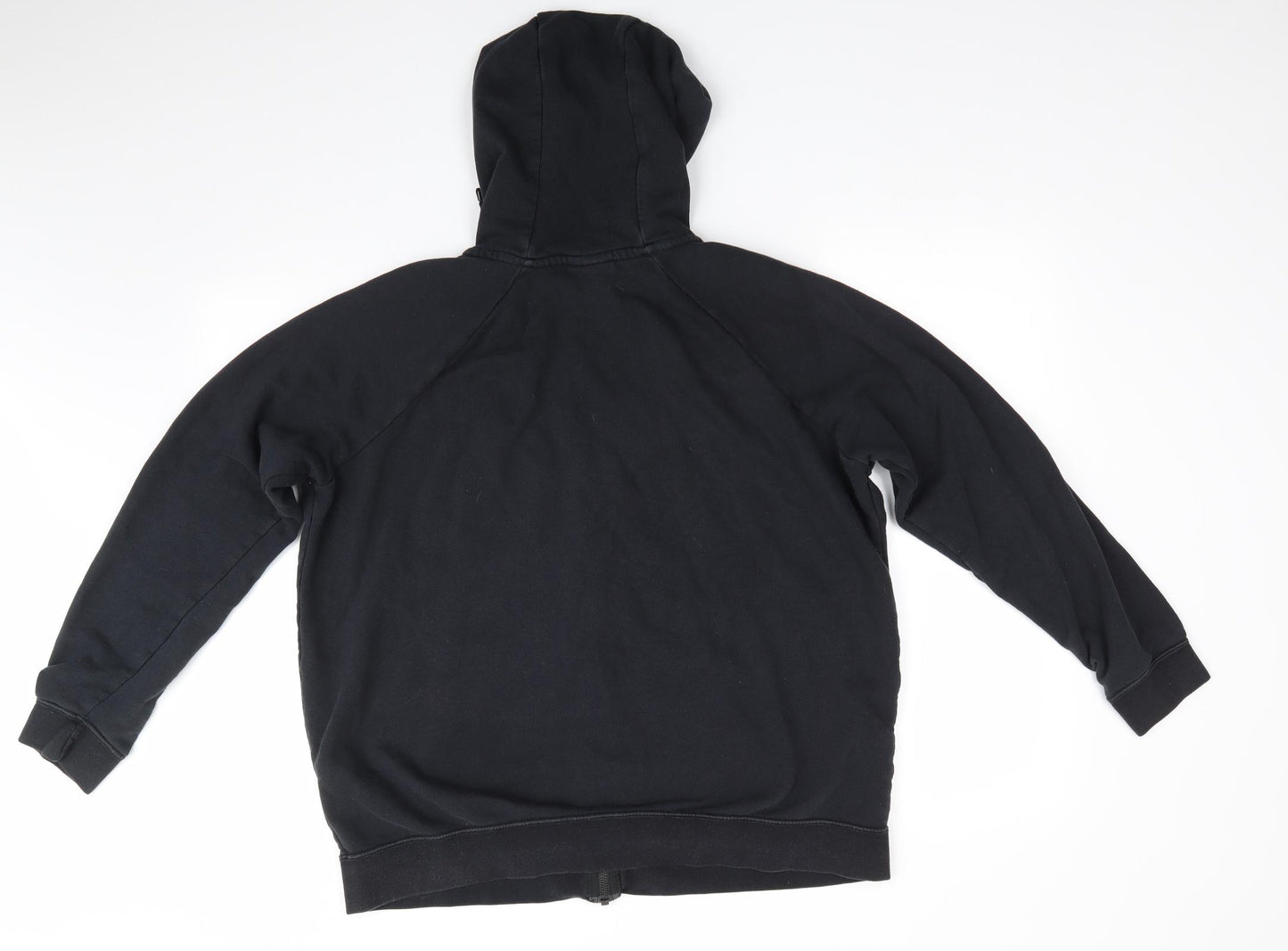 Nike Womens Black  Cotton Full Zip Hoodie Size 16