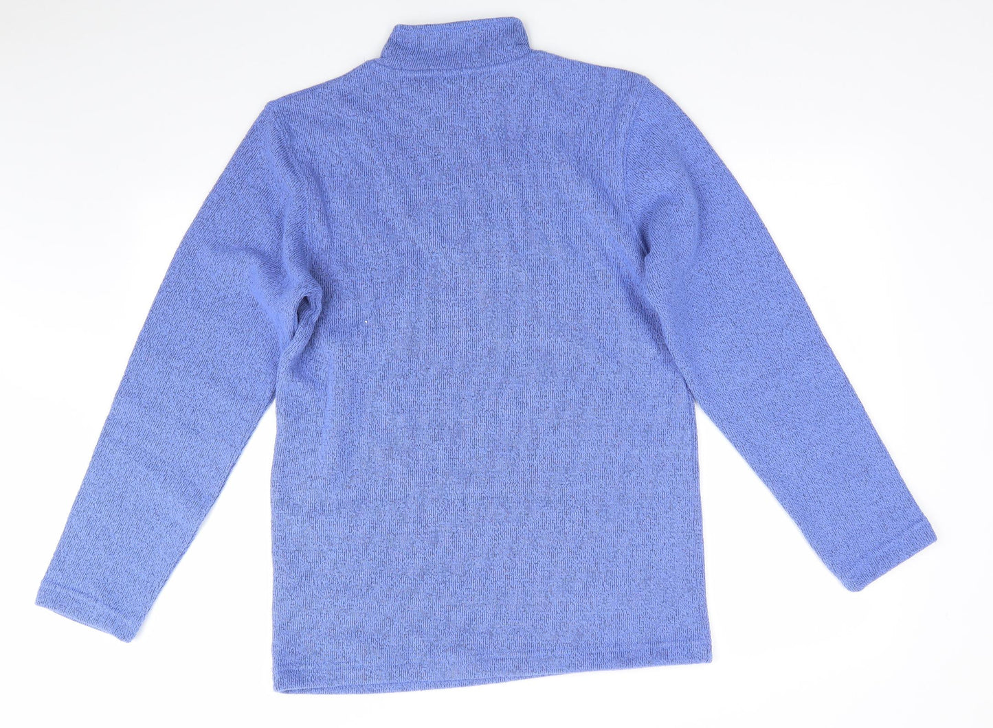 Cotton Traders Womens Purple High Neck  Cotton Henley Jumper Size S   - Lavender