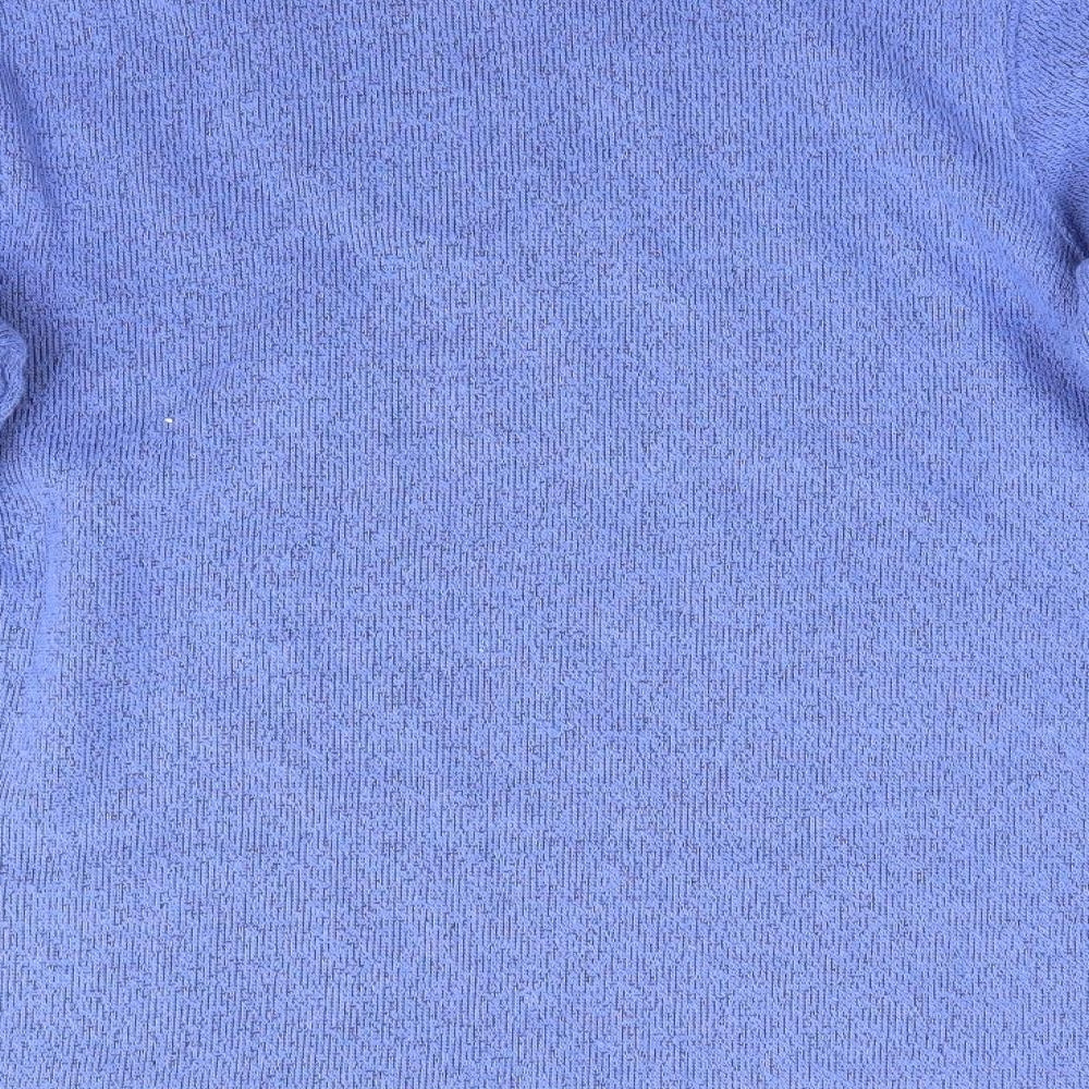Cotton Traders Womens Purple High Neck  Cotton Henley Jumper Size S   - Lavender