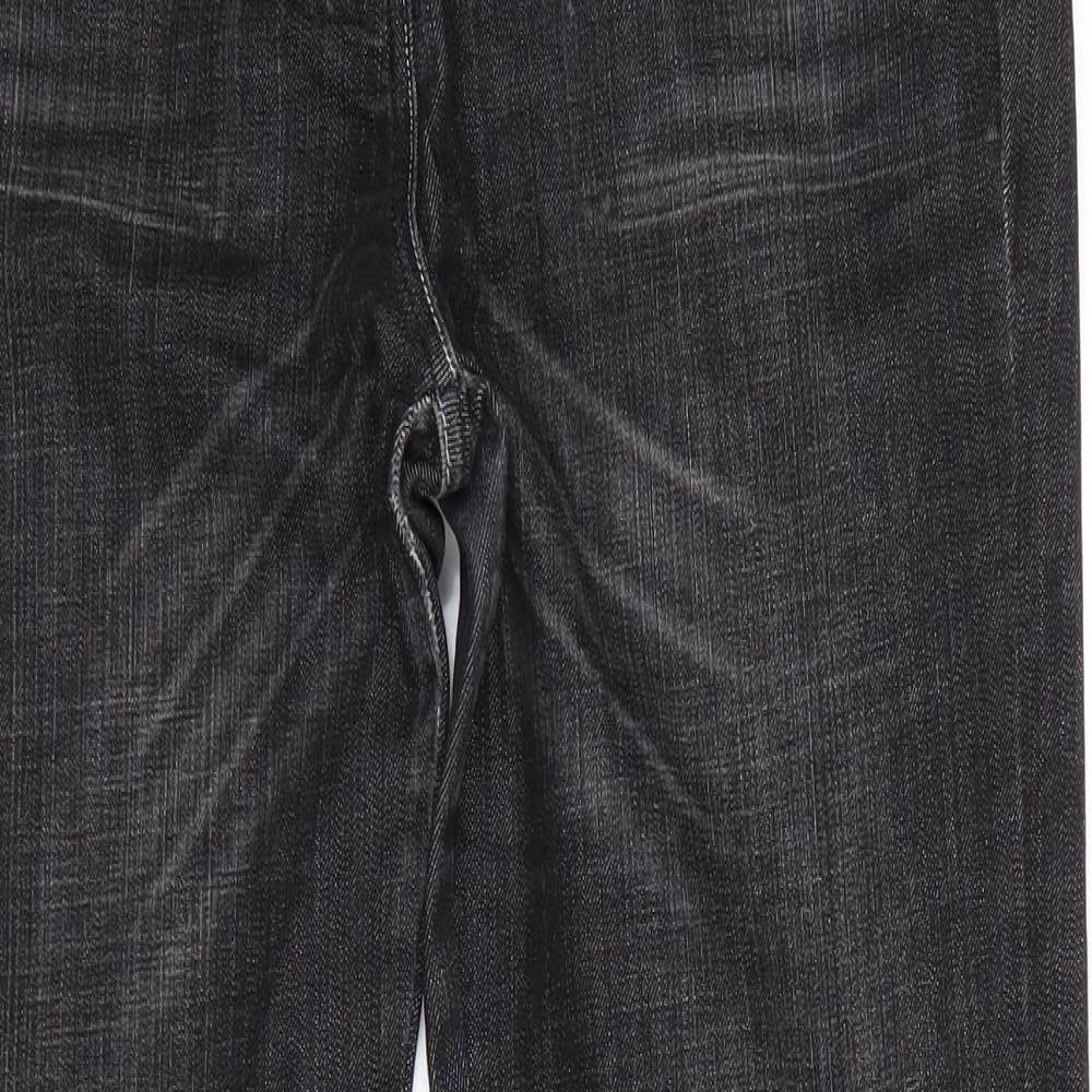 NEXT Womens Black  Cotton Bootcut Jeans Size 12 L31 in Regular