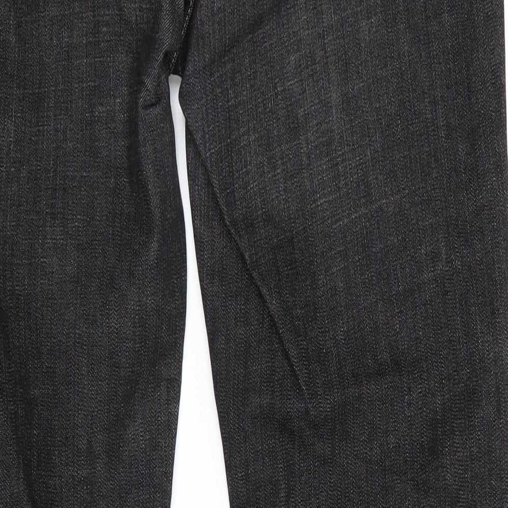 NEXT Womens Black  Cotton Bootcut Jeans Size 12 L31 in Regular