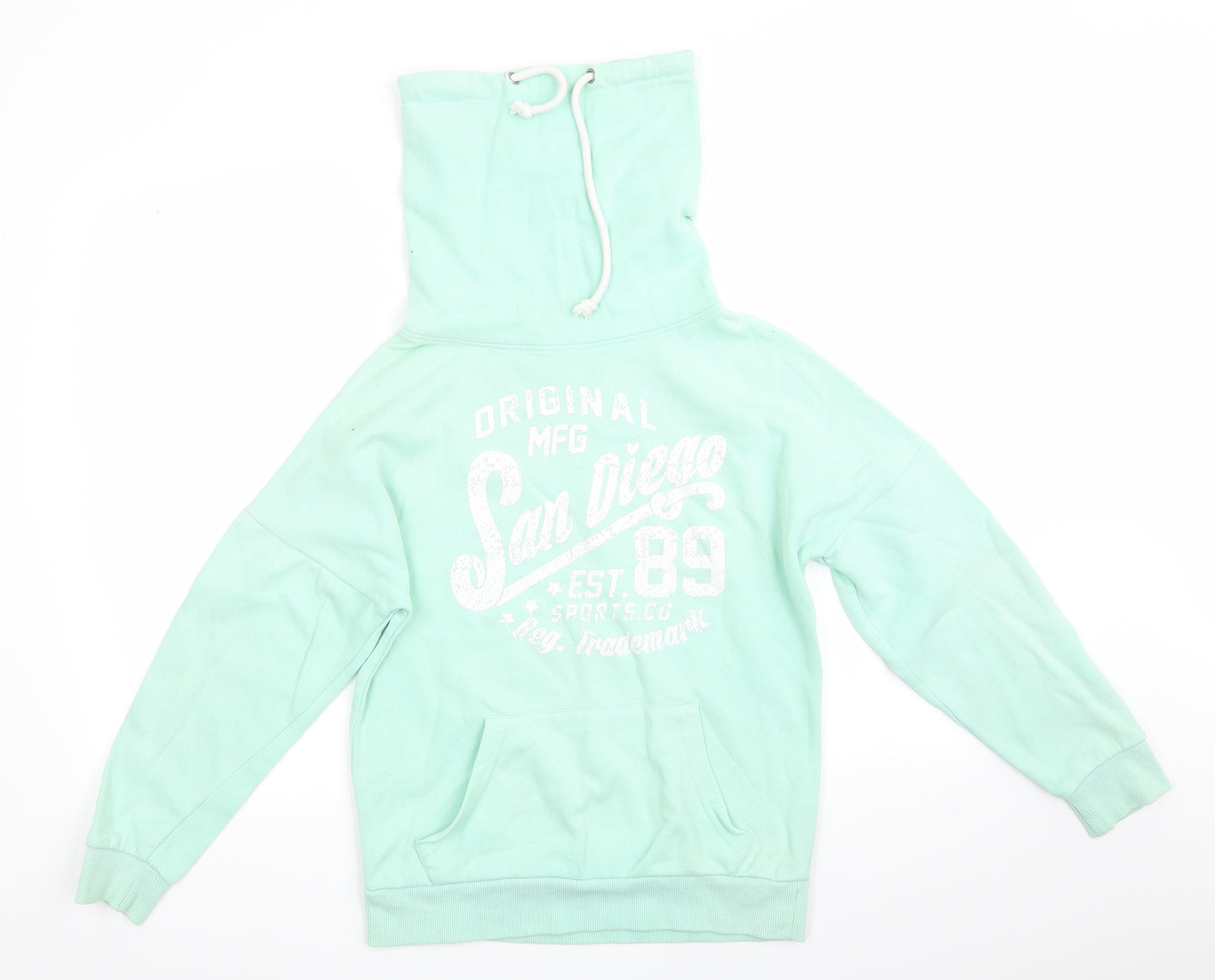 Atmosphere Womens Green  Cotton Pullover Sweatshirt Size 6   - Mint Green San Diego Funnel Neck