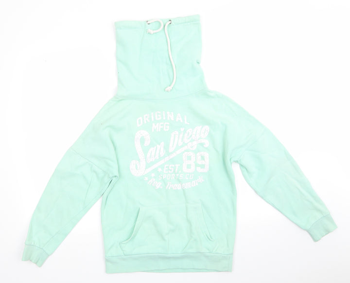 Atmosphere Womens Green  Cotton Pullover Sweatshirt Size 6   - Mint Green San Diego Funnel Neck
