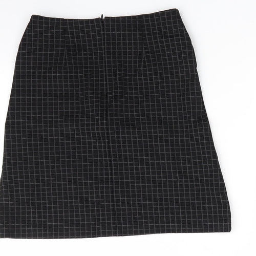 Atmosphere Womens Black Check Viscose A-Line Skirt Size 6    - No Waistband