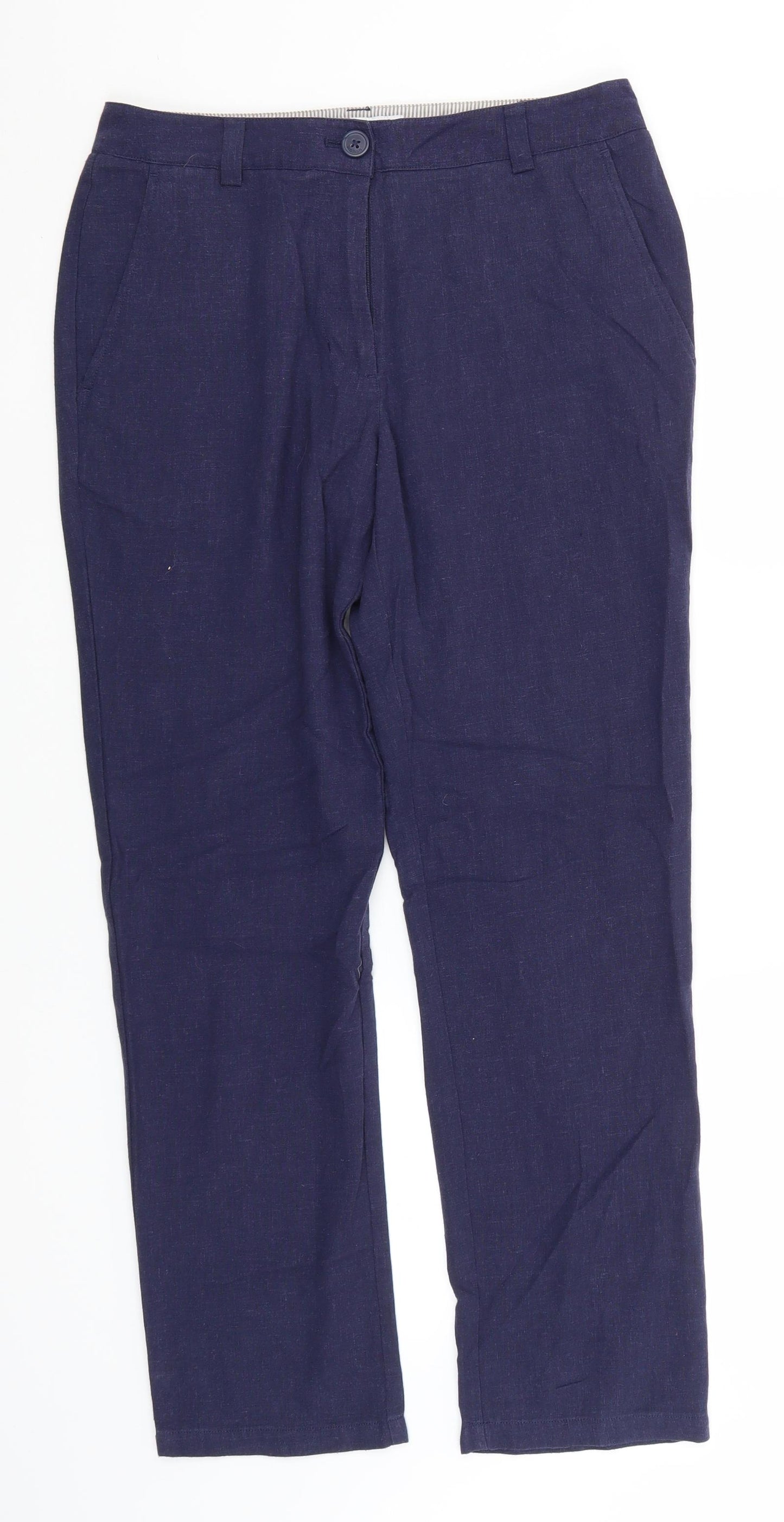 Rohan Womens Blue  Linen Trousers  Size 10 L26 in Regular