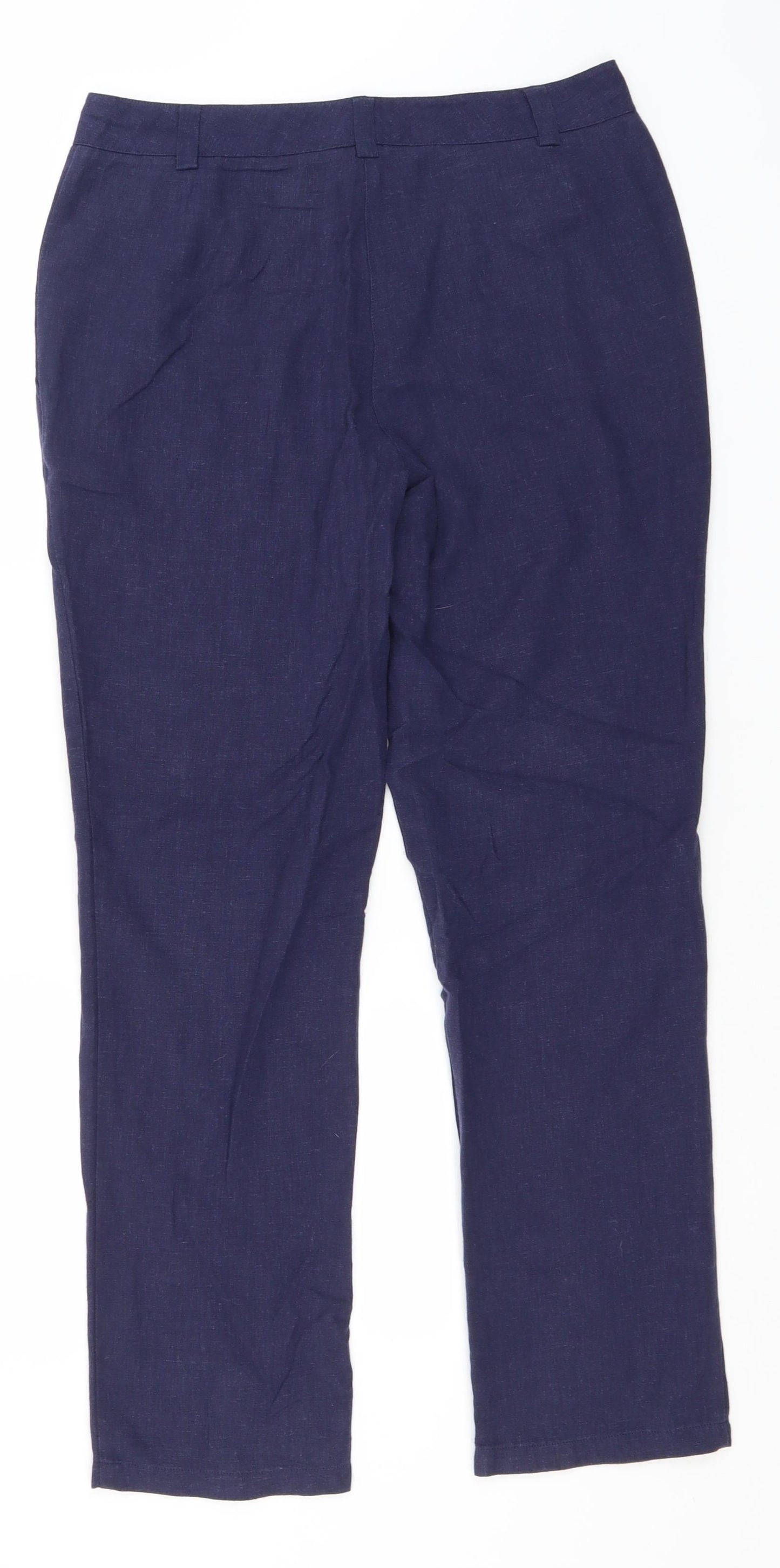 Rohan Womens Blue  Linen Trousers  Size 10 L26 in Regular