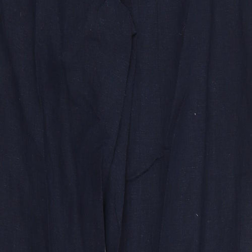 NEXT Womens Blue  Linen Trousers  Size 16 L30 in Regular
