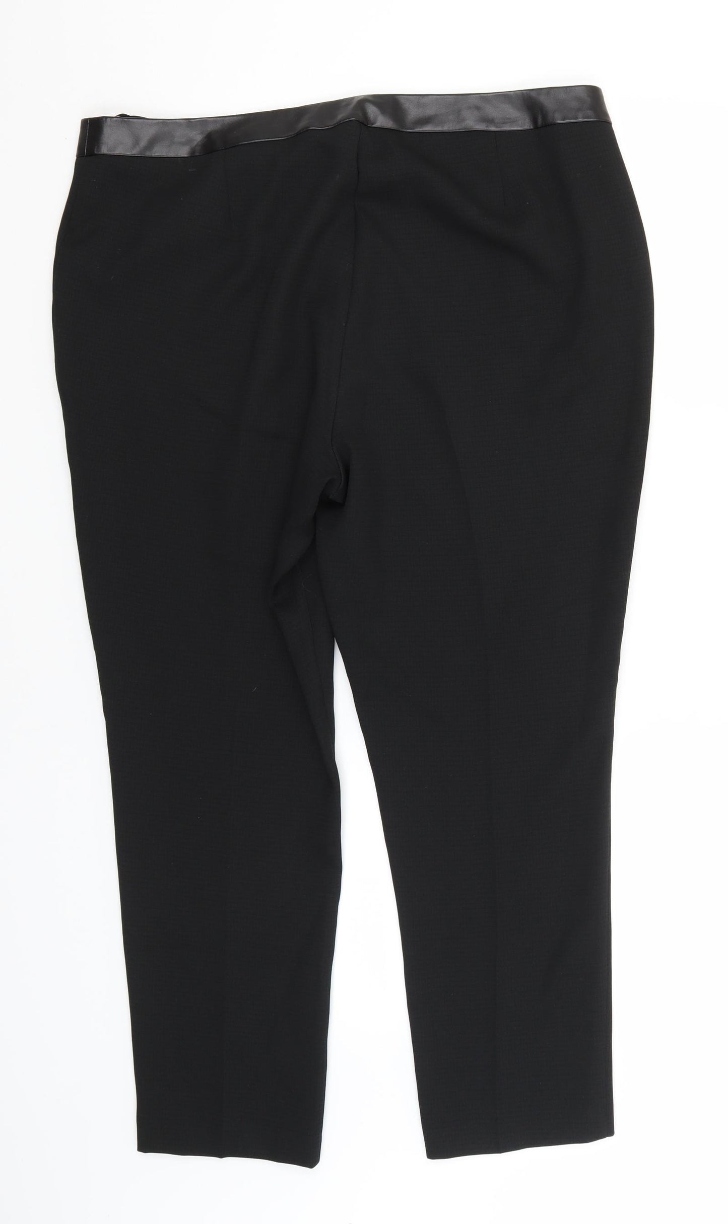 F&F Womens Black  Polyester Trousers  Size 18 L28 in Regular