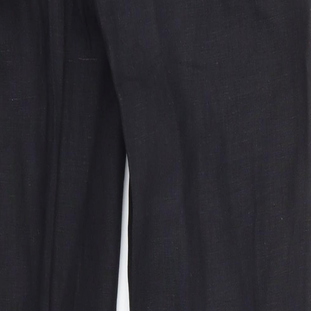EAST Womens Black  Linen Trousers  Size 8 L30 in Regular