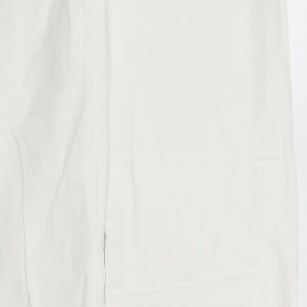 Atmosphere Womens White  Linen Trousers  Size 12 L30 in Regular