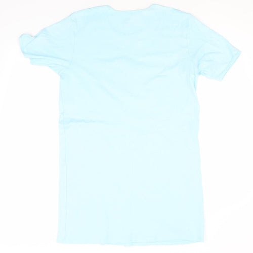 Preworn Womens Blue Solid Cotton Top Pyjama Top Size 8