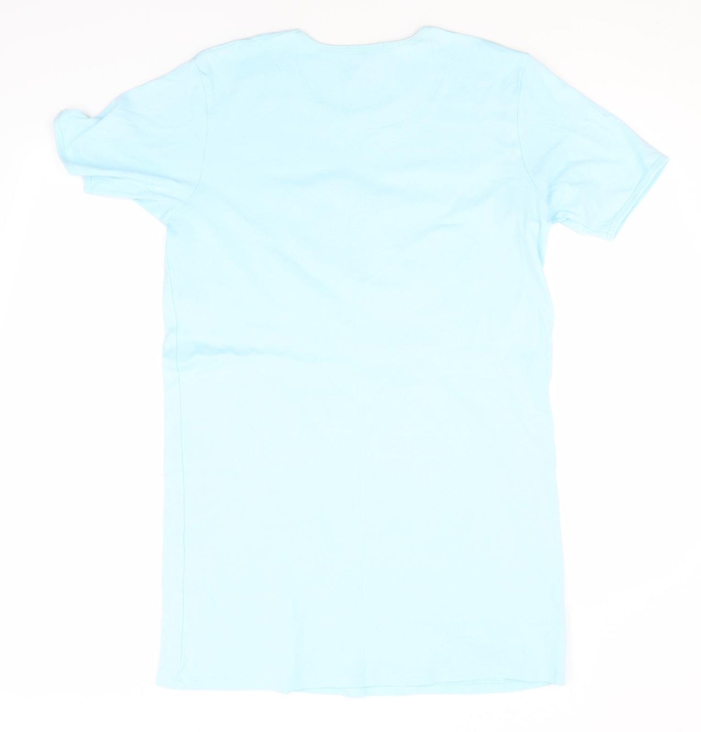 Preworn Womens Blue Solid Cotton Top Pyjama Top Size 8