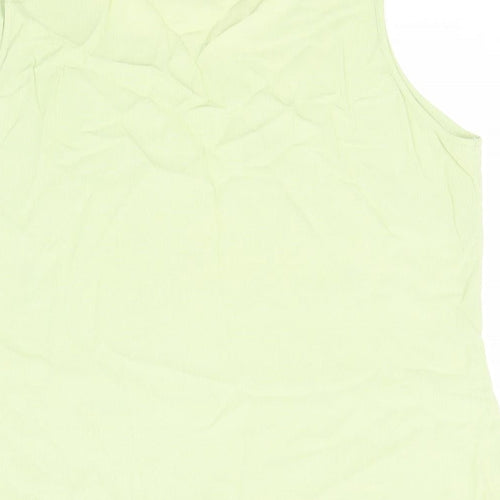 Amanda Brown Womens Green  Viscose Basic Tank Size 12 Round Neck
