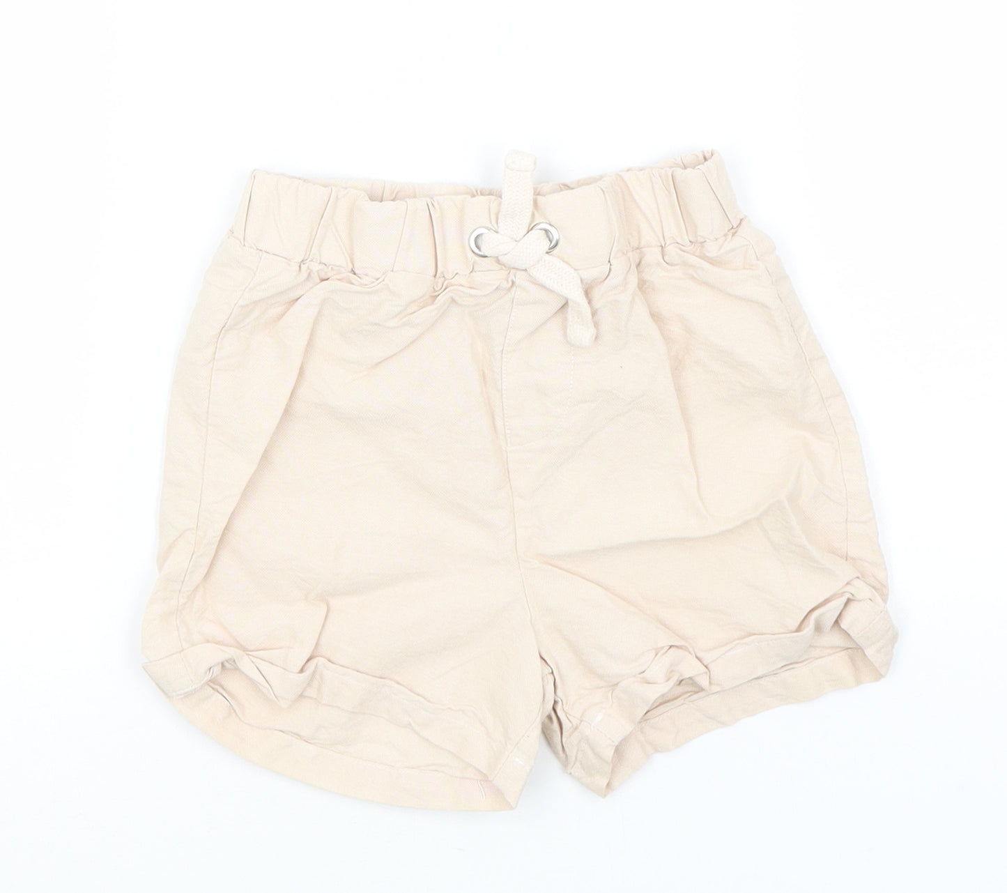 River Island Boys Beige  Cotton Cargo Shorts Size 3-4 Years  Regular
