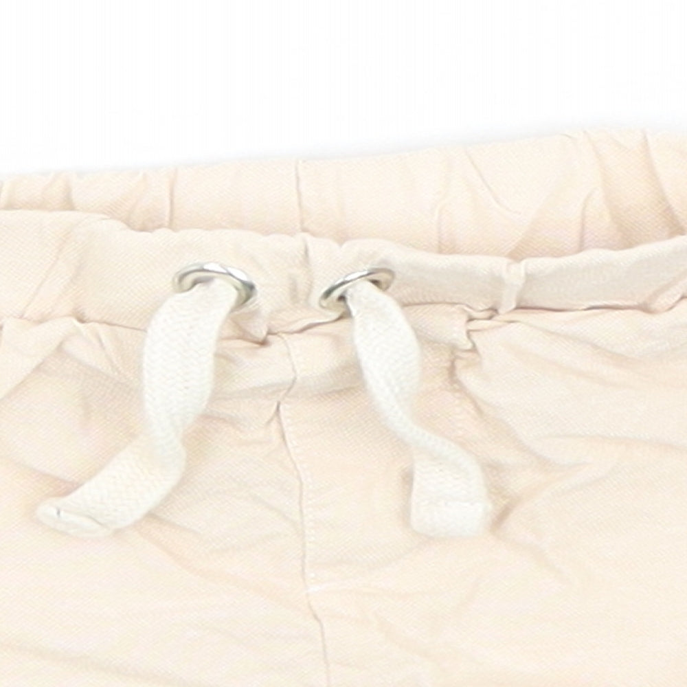 River Island Baby Beige  Cotton Cargo Trousers Size 12-18 Months