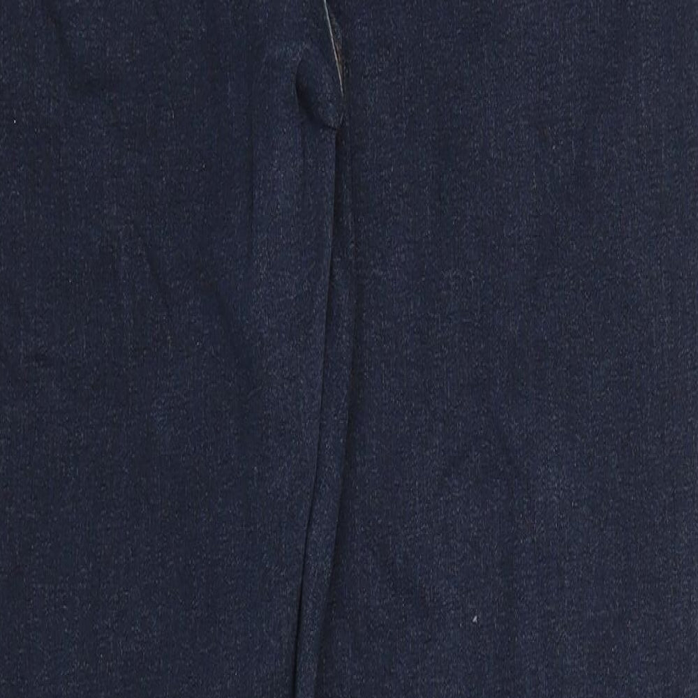 M&Co Mens Blue  Cotton Straight Jeans Size 38 in L30 in Regular
