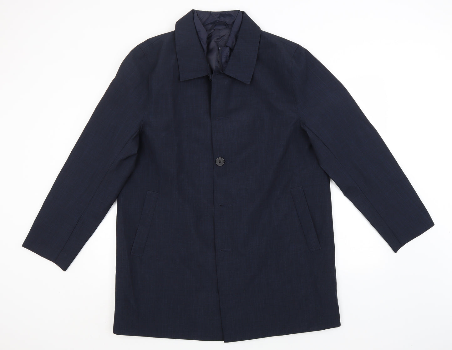 Debenhams Womens Blue   Overcoat Jacket Size L