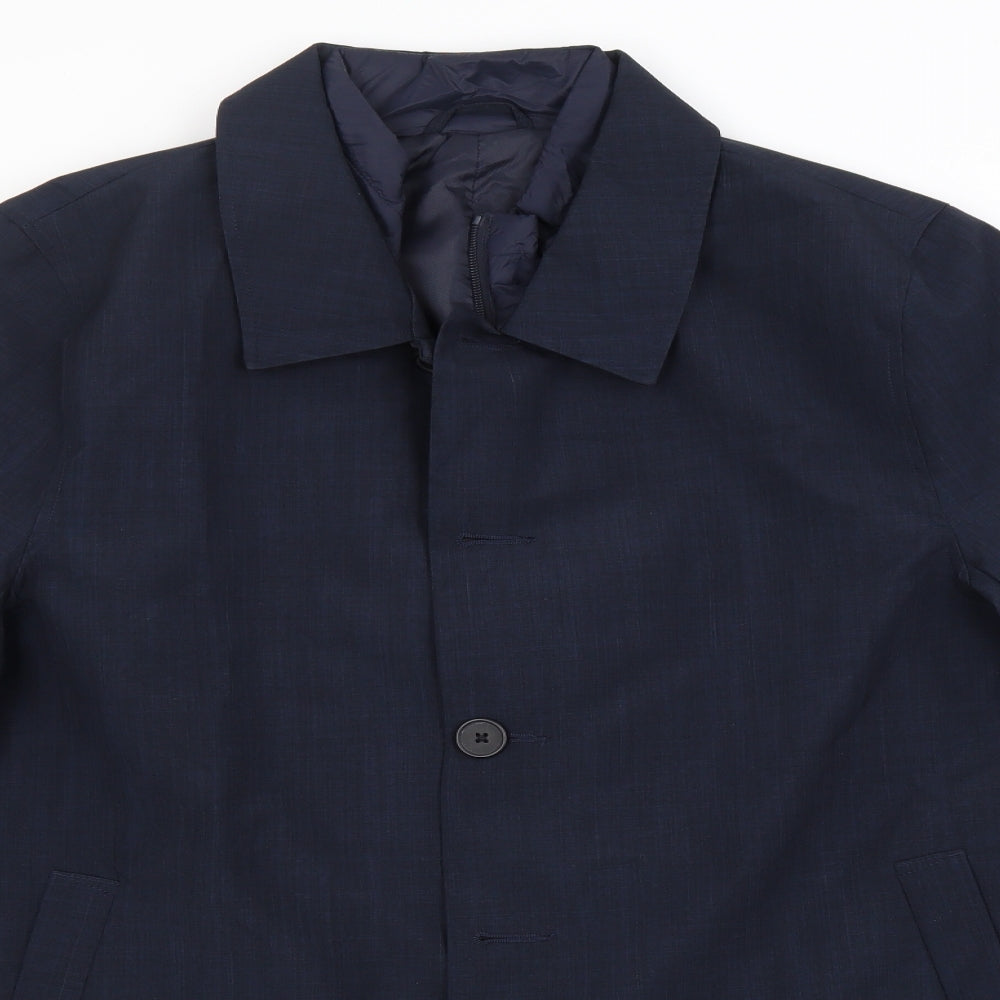 Debenhams Womens Blue   Overcoat Jacket Size L