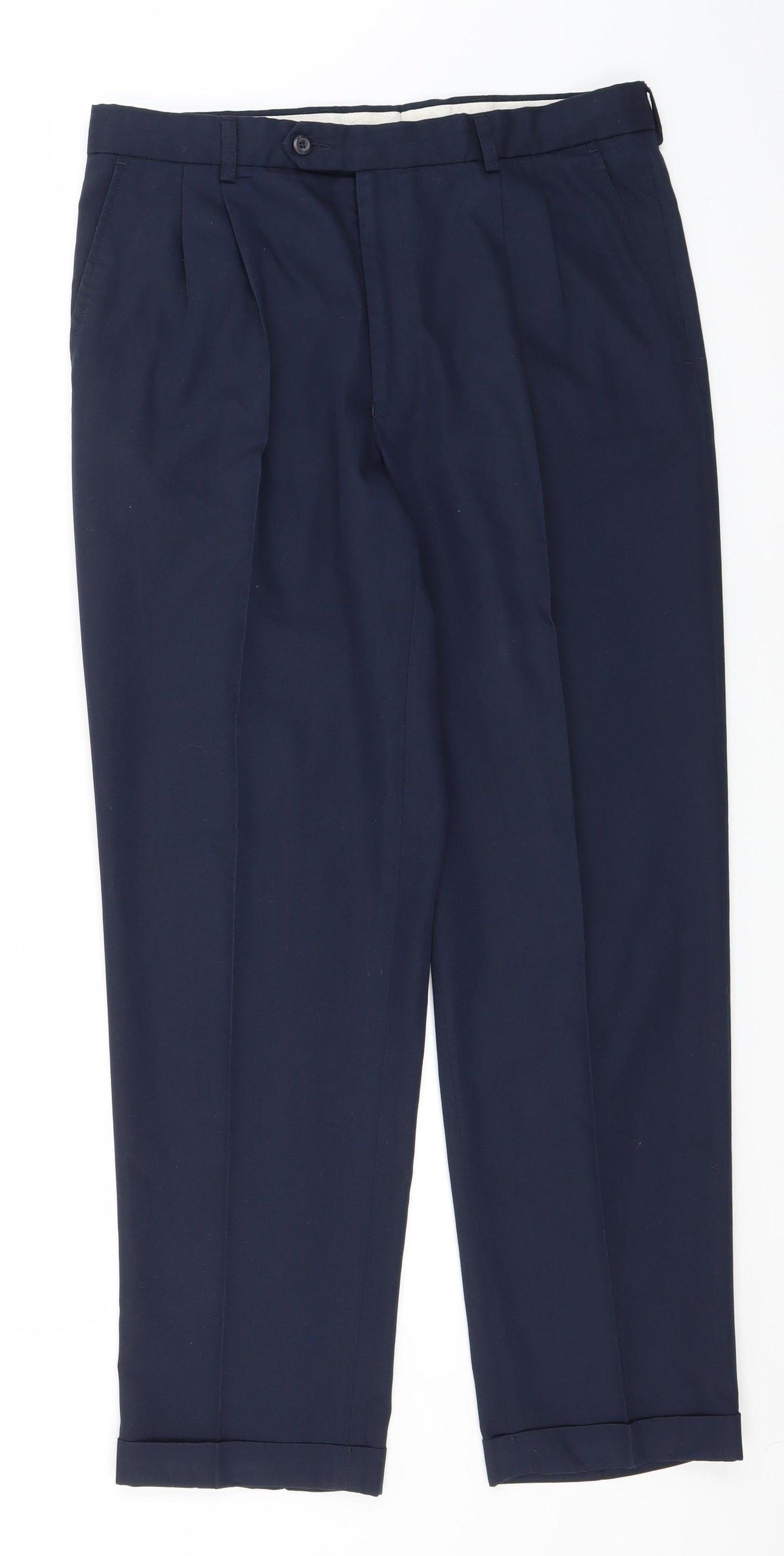 Burton Mens Blue  Polyester Trousers  Size 34 L29 in Slim