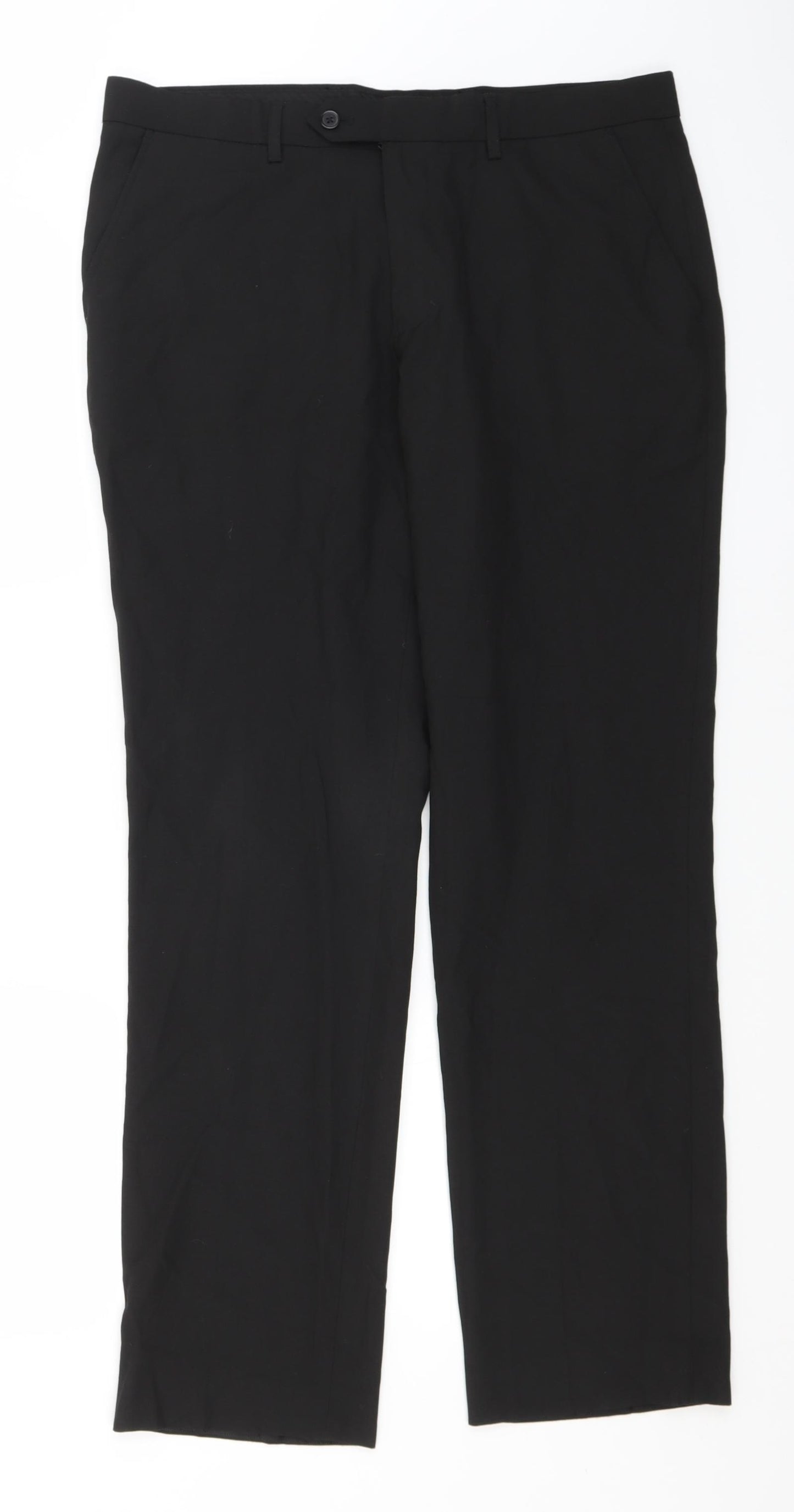 NEXT Womens Black  Polyester Trousers  Size 34 L30 in Regular